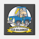 WORLDS GREATEST CAR SALESMAN MEN CARTOON REFRIGERATOR MAGNET
