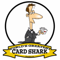 WORLDS GREATEST CARD SHARK MEN CARTOON PHOTO CUT OUTS