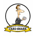 WORLDS GREATEST CARD SHARK MEN CARTOON t-shirts