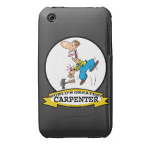 WORLDS GREATEST CARPENTER II MEN CARTOON CASE-MATE IPHONE 3 CASES