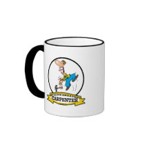 WORLDS GREATEST CARPENTER II MEN CARTOON COFFEE MUGS
