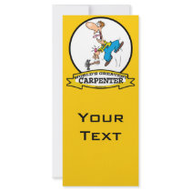 WORLDS GREATEST CARPENTER II MEN CARTOON RACK CARD