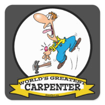 WORLDS GREATEST CARPENTER II MEN CARTOON STICKER