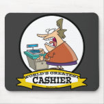 WORLDS GREATEST CASHIER WOMEN CARTOON MOUSEPADS