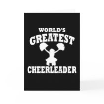 World's Greatest cheerleader Greeting Cards
