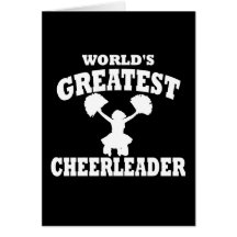 World's Greatest cheerleader Greeting Cards