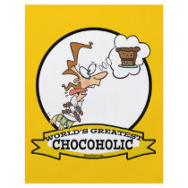 WORLDS GREATEST CHOCOHOLIC WOMEN CARTOON PERSONALIZED FLYER