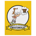 WORLDS GREATEST CHOCOHOLIC WOMEN CARTOON PERSONALIZED FLYER