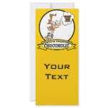 WORLDS GREATEST CHOCOHOLIC WOMEN CARTOON CUSTOMIZED RACK CARD