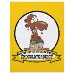 WORLDS GREATEST CHOCOLATE ADDICT CARTOON PERSONALIZED FLYER