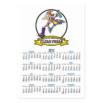 WORLDS GREATEST CLEAN FREAK WOMEN CARTOON BUSINESS CARD TEMPLATE
