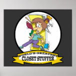 WORLDS GREATEST CLOSET STUFFER WOMEN CARTOON POSTER