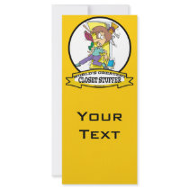 WORLDS GREATEST CLOSET STUFFER WOMEN CARTOON FULL COLOR RACK CARD