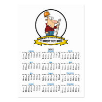 WORLDS GREATEST CLUMSY BUILDER MEN CARTOON BUSINESS CARD