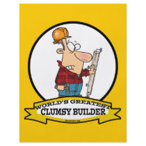 WORLDS GREATEST CLUMSY BUILDER MEN CARTOON PERSONALIZED FLYER