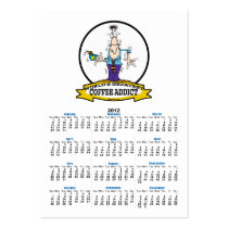 WORLDS GREATEST COFFEE ADDICT CARTOON BUSINESS CARD TEMPLATE