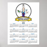 WORLDS GREATEST COFFEE ADDICT CARTOON PRINT