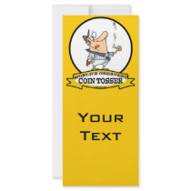 WORLDS GREATEST COIN TOSSER CARTOON CUSTOMIZED RACK CARD