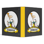 WORLDS GREATEST COMEDIAN MEN CARTOON 3 RING BINDER
