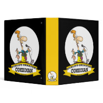 WORLDS GREATEST COMEDIAN MEN CARTOON BINDERS