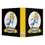 WORLDS GREATEST COMEDIAN WOMAN CARTOON BINDER