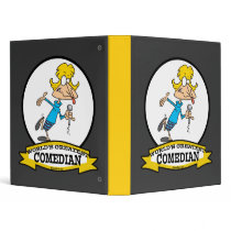 WORLDS GREATEST COMEDIAN WOMAN CARTOON 3 RING BINDERS