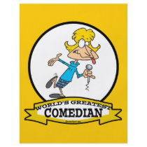 WORLDS GREATEST COMEDIAN WOMAN CARTOON CUSTOM FLYER