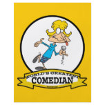 WORLDS GREATEST COMEDIAN WOMAN CARTOON flyers