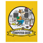 WORLDS GREATEST COMPUTER GEEK MEN CARTOON flyers
