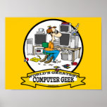 WORLDS GREATEST COMPUTER GEEK MEN CARTOON posters