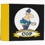 WORLDS GREATEST COP MEN CARTOON BINDER