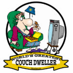 WORLDS GREATEST COUCH DWELLER CARTOON PHOTO CUTOUTS
