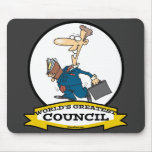 WORLDS GREATEST COUNCIL MEN CARTOON MOUSEPADS