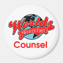 World's Greatest Counsel Fridge Magnets