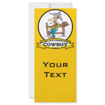WORLDS GREATEST COWBOY II CARTOON RACK CARD DESIGN