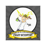 WORLDS GREATEST CRAZY SCIENTIST CARTOON GALLERY WRAP CANVAS