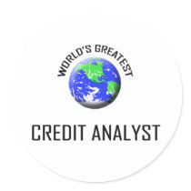 World's Greatest Credit Analyst Round Stickers