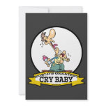 WORLDS GREATEST CRY BABY CARTOON PERSONALIZED INVITATIONS
