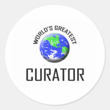 World's Greatest Curator Round Stickers