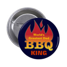 World's Greatest Dad BBQ KING Button