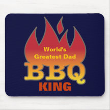 World's Greatest Dad BBQ KING Mouse Pads