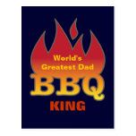 World's Greatest Dad BBQ KING Postcards