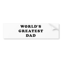 World's Greatest Dad Bumper Sticker