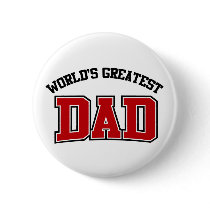 Worlds Greatest Dad Button Red by screwballgraphics Worlds Greatest Dad Button Red
