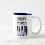 Worlds Greatest Dad Cheering Text Mug