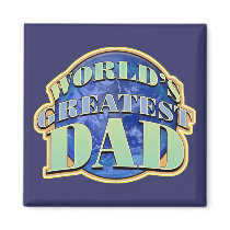 World's Greatest Dad Classic Square Magnet