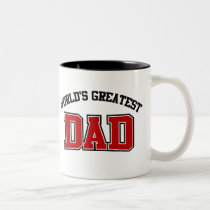 Worlds Greatest Dad Coffee Mug Red by screwballgraphics Worlds Greatest Dad Coffee Mug Red