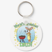 World's Greatest Dad Corgi Keychain