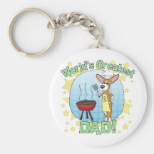World's Greatest Dad Corgi Keychain
