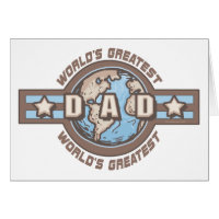 World's Greatest Dad Earth Logo T-shirts Gifts Card